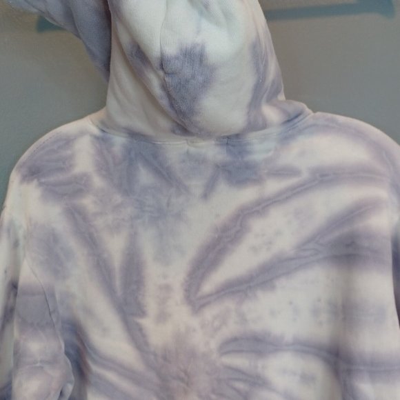 Urban Nation WMNS Sz XS Fleece Tie-dye Multi Marble Hooded Sweatshirt, Athletic - Picture 8 of 14
